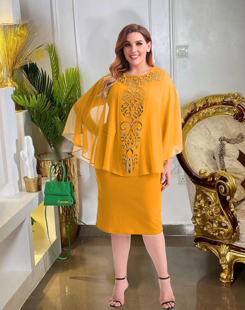 Rochie fierbinte din sifon cu diamante