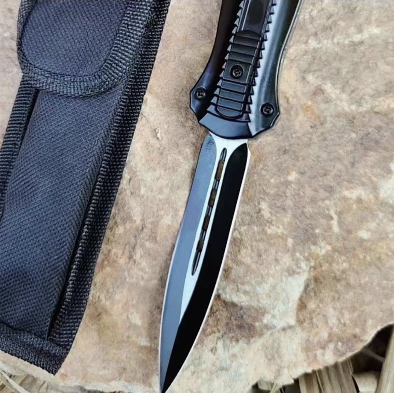 🎄Cuțit automat BM Infidel D/E Dagger OTF (7,56" negru) 3300BK