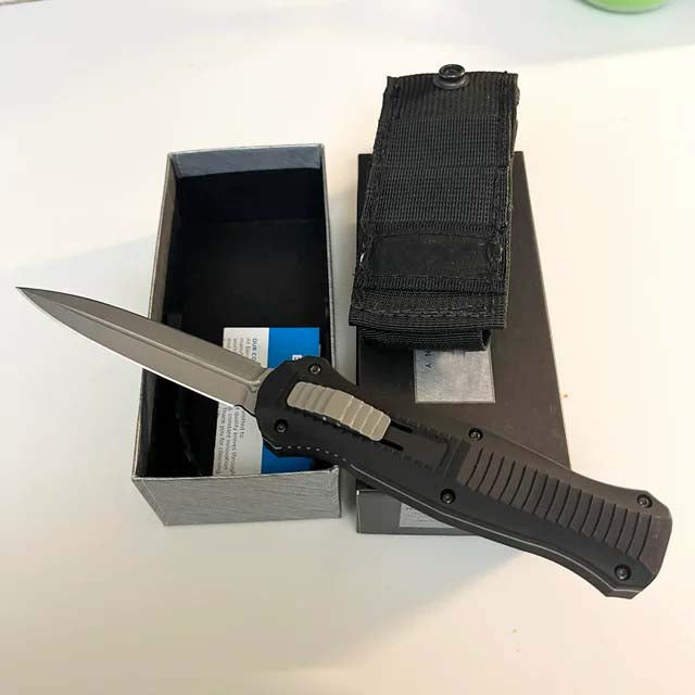 🎄Cuțit automat BM Infidel D/E Dagger OTF (7,56" negru) 3300BK