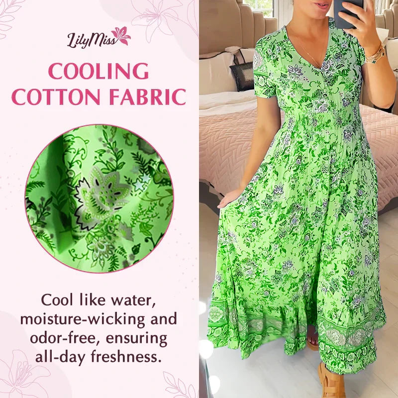 💝 Rochie cu imprimeu floral și decolteu în V