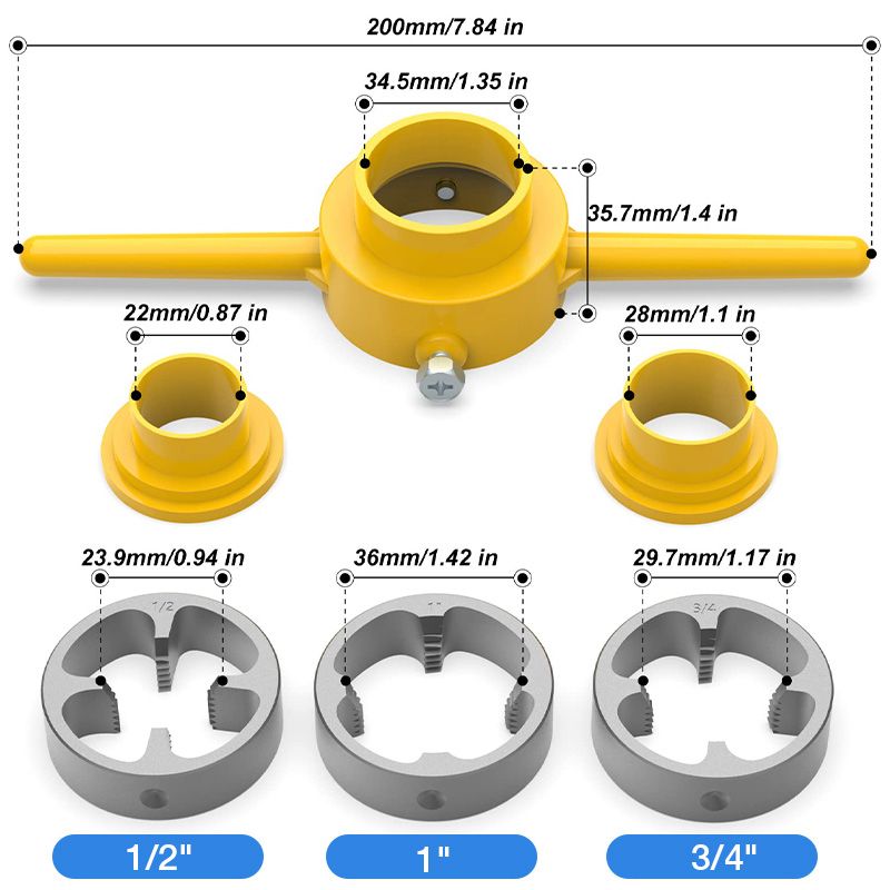 🔥Produse noi cu 30% reducere🔧Set de 6 pachete de filetoare pentru țevi din plastic