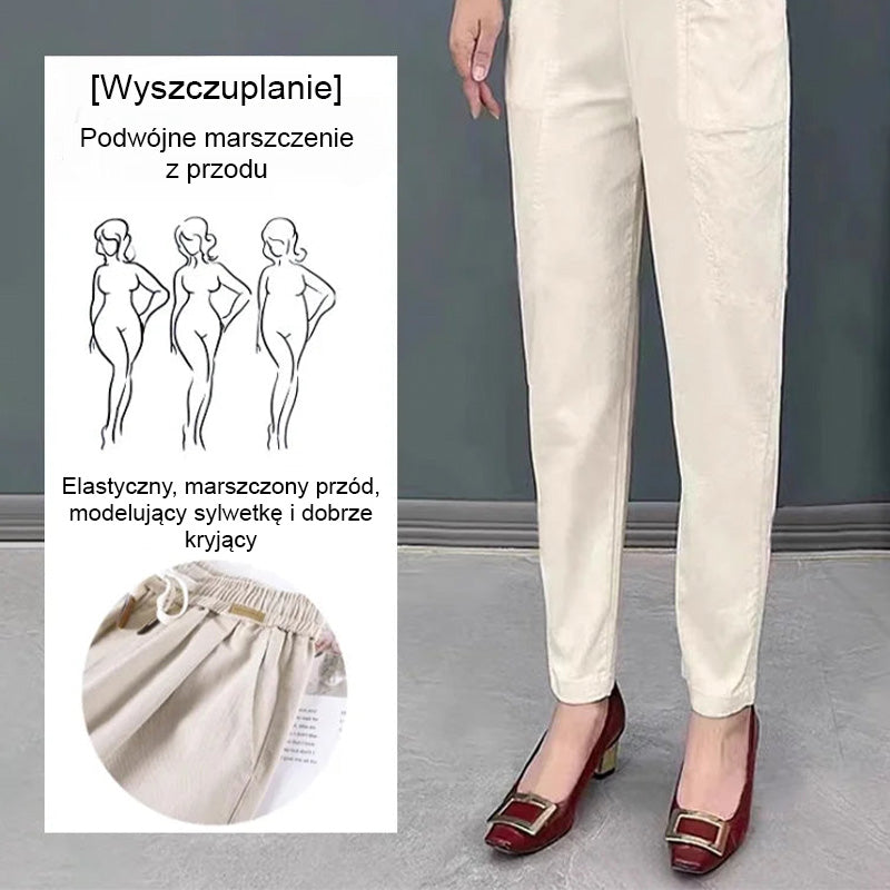 💝Pantaloni din bumbac cu talie elastică pentru femei✨