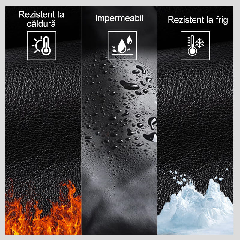 Moda și căldură 🔥 Jachetă din piele artificială matlasată pentru bărbați