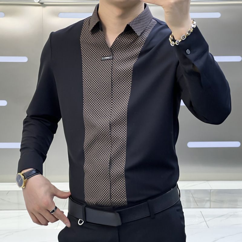 👔 Cămașă pentru bărbați în mozaic în stil business casual