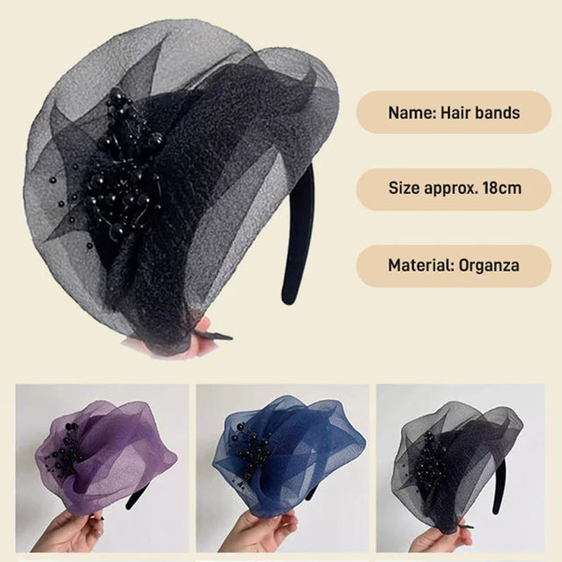 2025 Design nou 🌸 Fascinator cu bentiță vintage din organza