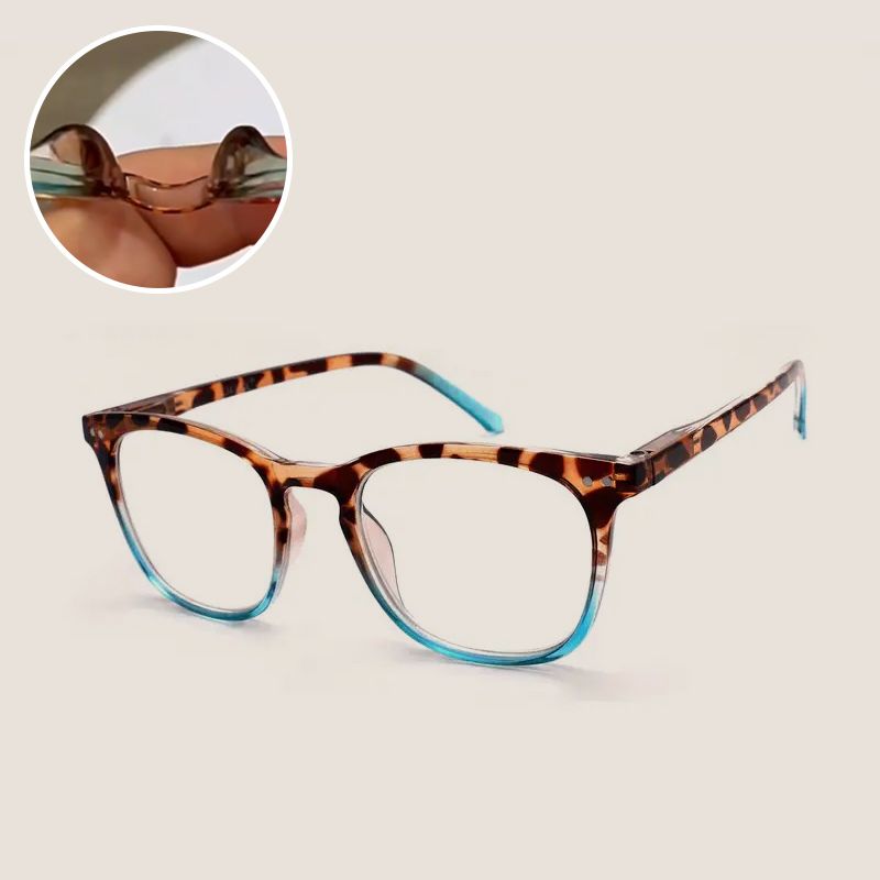 Leopard Gradient albastru Ochelari de prezbiopie