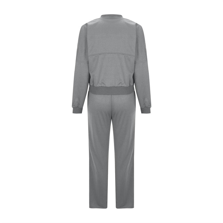 📦Femei cu mânecă lungă Zip Coat Drawstring Sweatpants 2-Piece Sets