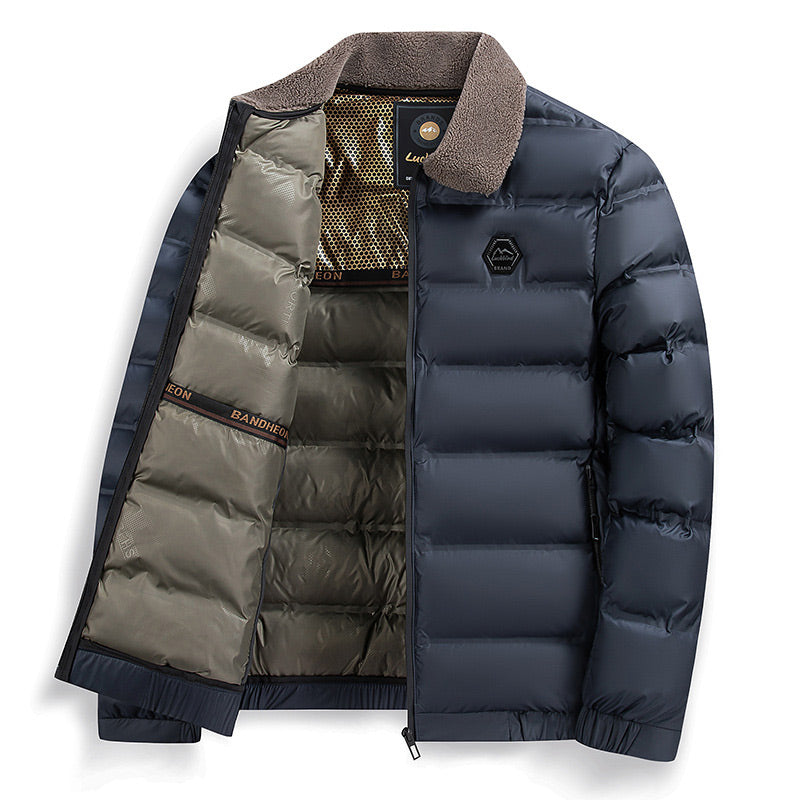 🔥Bărbați cald impermeabil Lapel Padded Jacket