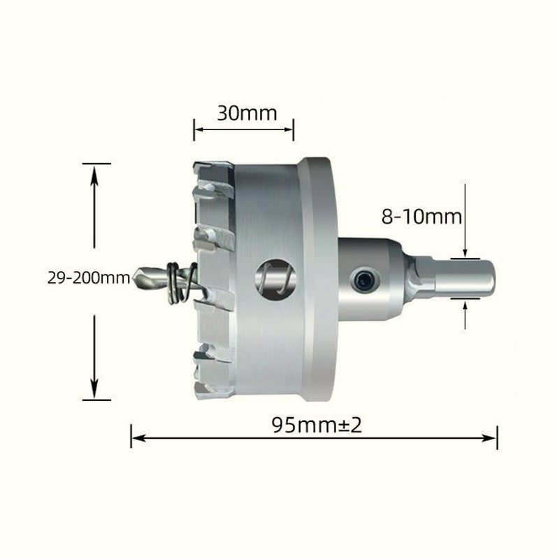 【✨Eficiență crescută】🔧Dispozitiv de tăiere pentru găuri metalice cu vârf din carbură