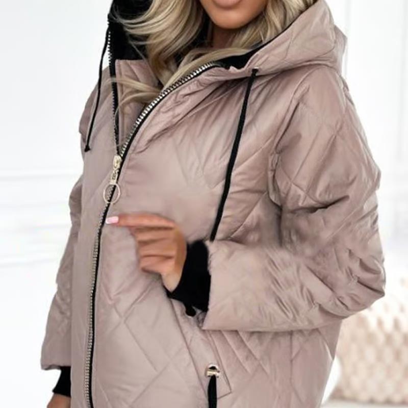 🔥【S-3XL】 Parka Coat la modă pentru femei cu gât înalt și lungime de șold