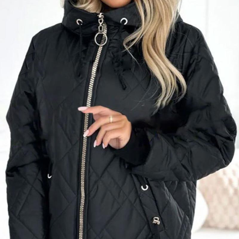 🔥【S-3XL】 Parka Coat la modă pentru femei cu gât înalt și lungime de șold