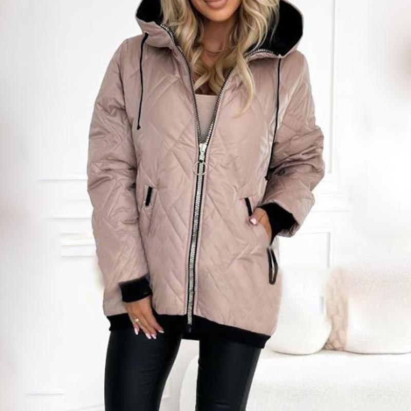 🔥【S-3XL】 Parka Coat la modă pentru femei cu gât înalt și lungime de șold