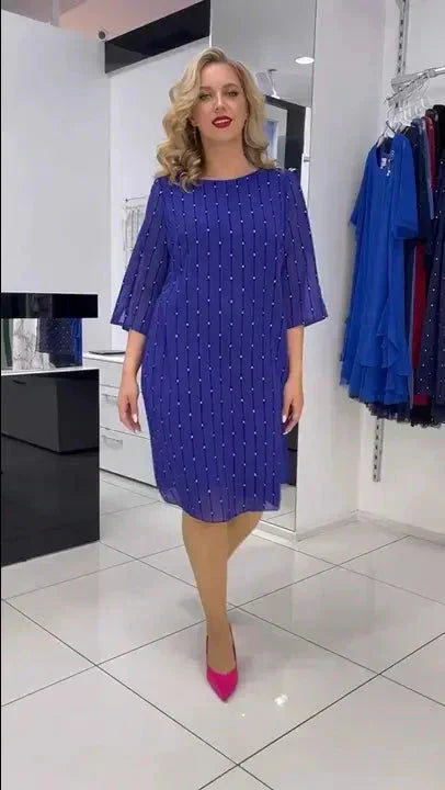 💝Rochie de dama la moda cu decolteu rotund