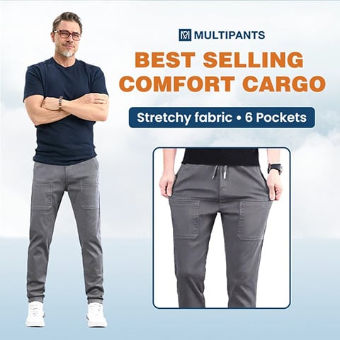 Pantaloni cargo durabili, cu buzunare multiple, cu elasticitate ridicată